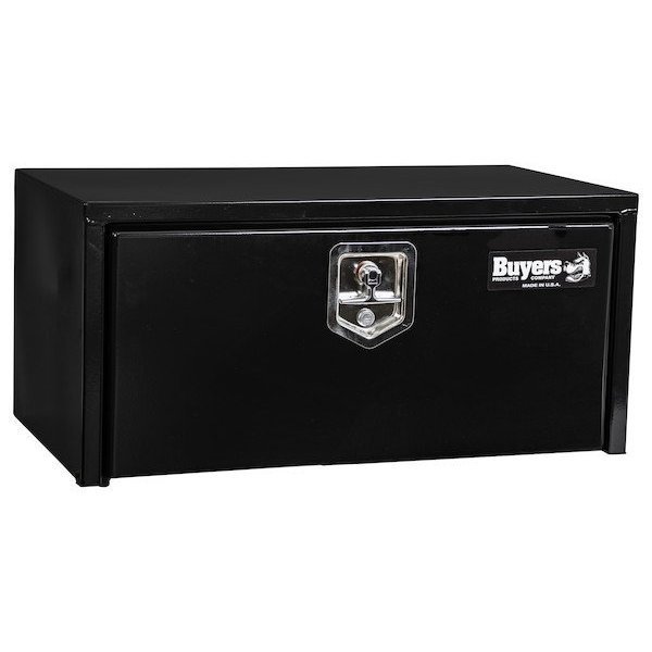 Buyers Products 14x16x30 Inch Black Steel Underbody Truck Box with Built-In Shelf 1703304